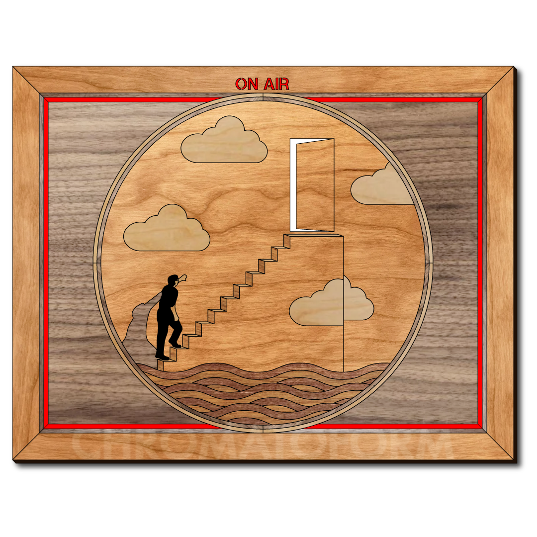 "On Air" - 11"x14" Wood & Acrylic Marquetry