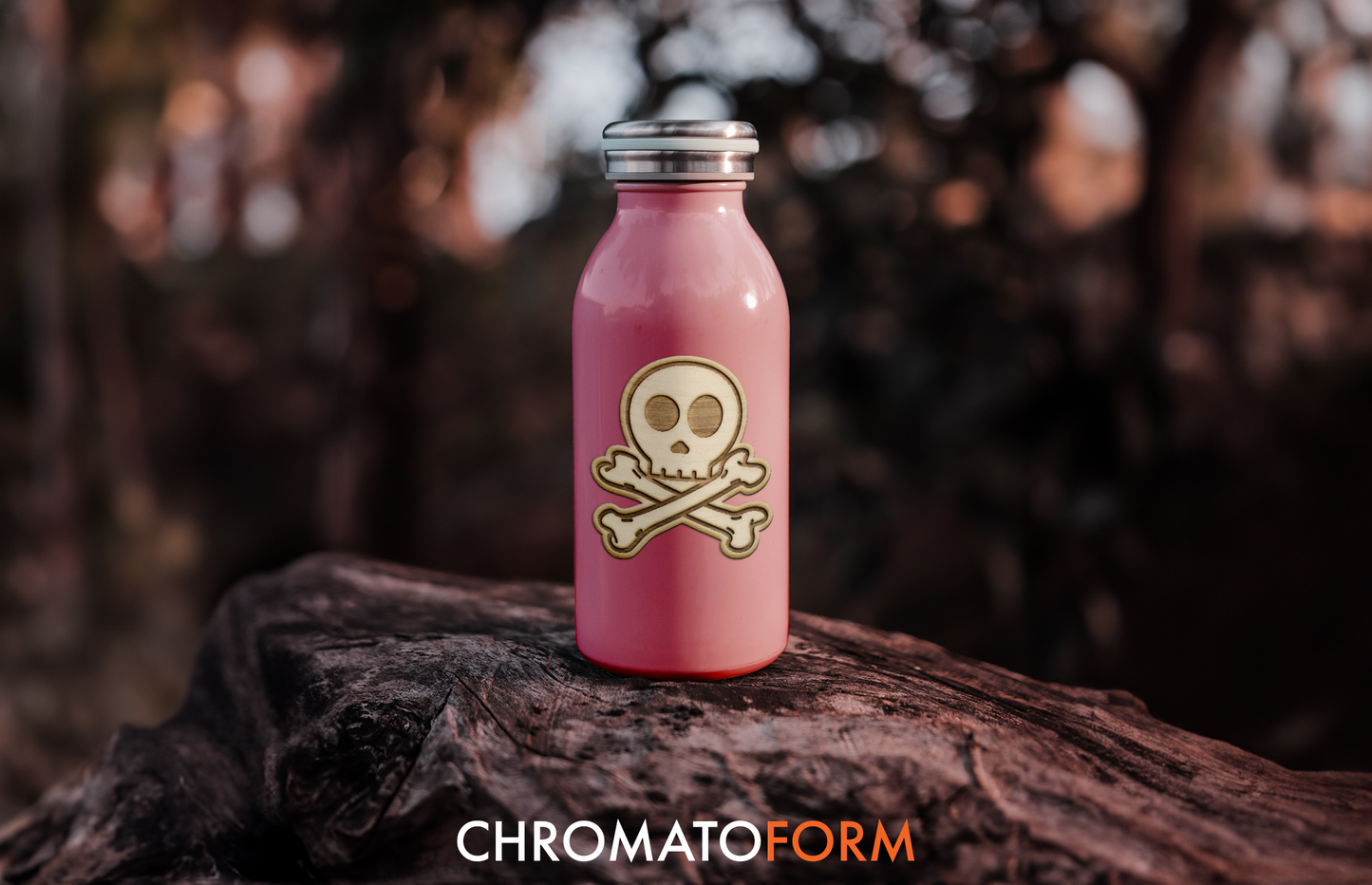 "Skull and Crossbones" - Wood Sticker